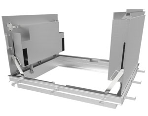 Drainable floor door H20 load