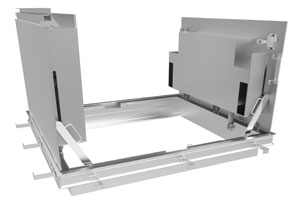 Photo of H20 rated double door floor door