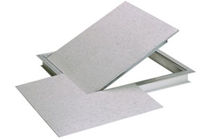 Floor hatch with recessed lid
