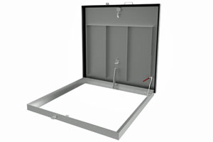 top mounted floor door for existing opening