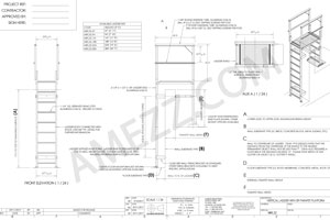 ALUMINUM LADDER DRAWING WITH WALK-THRU